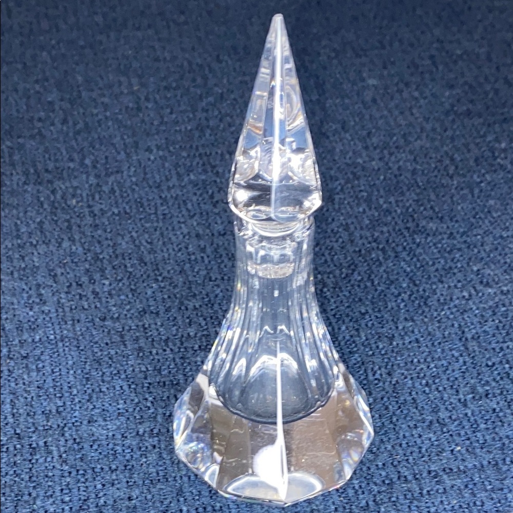 WATERFORD VINTAGE CUT CRYSTAL FACETED PERFUME BOTTLE W/ STOPPER